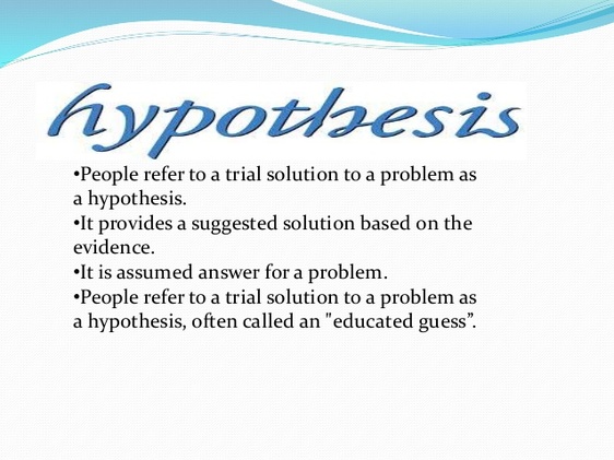 thesis and hypothesis